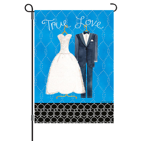 True Love Wedding Reversible Decorative Garden Flag