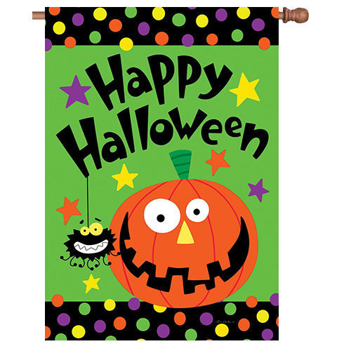 Happy Halloween Decorative Reversible House Flag