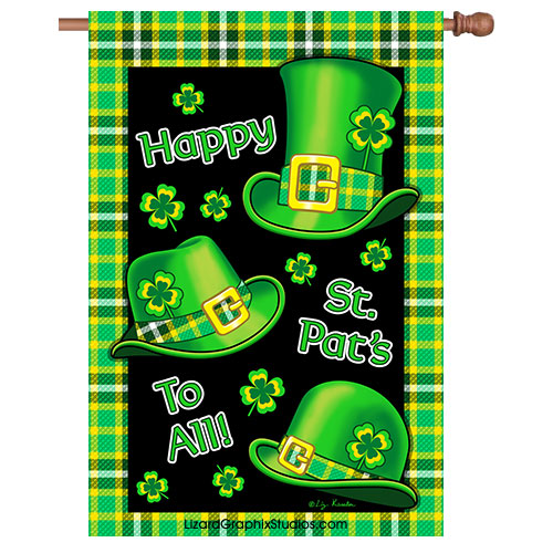 St. Pat's Hats Reversible House Flag